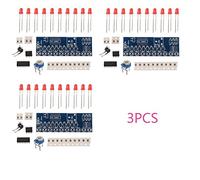 Sun3Drucker 3pcs Integrato NE555 + CD4017 Luce Acqua fluente modulo LED Rosso Fai da Te corredo della