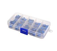 Sun3Drucker 50PCS 10Value 500 Ohm to 1M Ohm 3296W Multiturn Variable Potentiometer Assorted Kit Trimmer Resistor with Plastci Box