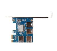 Sun3Drucker PCI-E to 4 Port USB 3.0 PCI-e Express Expansion Card Adapter Riser Card for Bitcoin Mining Device