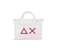 Borsa donna Sun 68 Canvas beach big bag bianco BS25SU22 X35220 Grande