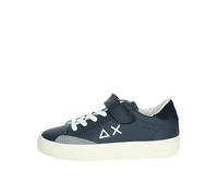 SUN68 Boy's Street Leather (Kid) Navy Blue