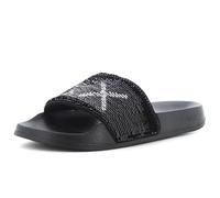 SUN68 Ciabatte Donna X35203 1144 Slippers Beach Sequin Taglia 38 Nero/Argento