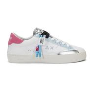 SUN68 DONNA SCARPA SNEAKERS art. Z36242 mod. KATY LEATHER - 0105 BIANCO/AZZURRO