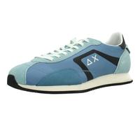 SUN68 Z36124 - Sneakers Basse in Pelle, Azzurro, 41 EU