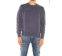 SUN68 FELPA GIROCOLLO PATCH COTTON - BLU VINTAGE - 27140-07
