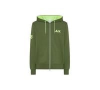 SUN68 Felpa Uomo F34116 PE 2024 cotone regular con cappuccio logato 37 VERDE
