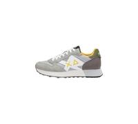 SUN68 Uomo Sneakers Basse Z36115 Pelle Grigio Chiaro 40