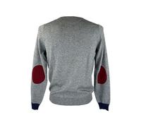 SUN68 Maglia con Zip e Toppe Grigio Medio k43112, M