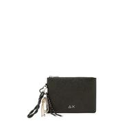Sun68 pochette donna in scuba laminata con cinturino nero