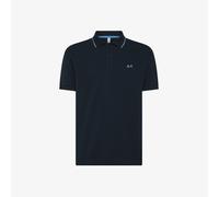 SUN68 POLO A35110 riga contrasto shirt SMALL STRIPES ON COLLAR 2025 NAVY BLU
