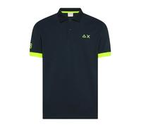 Sun68 - Polo Big Logo Fluo - - Tops - Uomo - Blu - 2XL