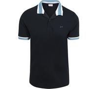 SUN68 Polo con Righe A Contrasto in Cotone Blu Navy
