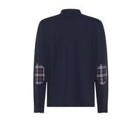 SUN68 Polo Contrast Fabric Elbow El. l/s Navy Blue, XXL