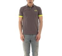 SUN68 Polo Grigia Logo Fluo S/S A35122 Uomo L