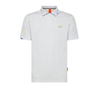 Sun68 Polo Logo Beach El in Cotone Bianco