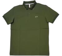 SUN68 Polo Manica Corta A35110 Colletto con Riga Piccola Tg. 3XL col. 37 Verde Scuro