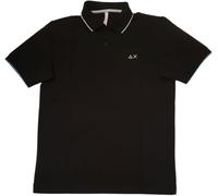SUN68 Polo Manica Corta A35110 Colletto con Riga Piccola Tg. XL col. 11 Nero