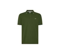 SUN68 Polo Manica Corta A35110 Colletto con Riga Piccola Tg. XL col. 37 Verde Scuro