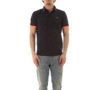 SUN68 Polo Manica Corta A35120 Colletto con Riga Fluo Piccola Tg. L col. 07 Navy Blue