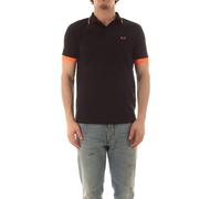 SUN68 Polo Manica Corta A35120 Colletto con Riga Fluo Piccola Tg. XL col. 11 Nero