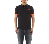 SUN68 Polo Manica Corta A35122 Logo Fluo Tg. L col. 07 Navy Blue