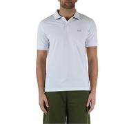 SUN68 Polo Print Under Collar S/S Bianco A35115 01 M