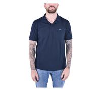 Sun68 - Polo Print Under Collar Short Sleeves - - Tops - Uomo - Blu - S