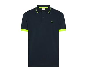 Sun68 - Polo Small Stripe Fluo S/S - - Tops - Uomo - Blu - 2XL
