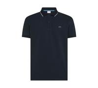 Sun68 - Polo Small Stripe on Collar S/S - - Tops - Uomo - Blu - S