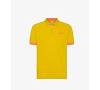 SUN68 Polo Uomo A35122 Polo Modello Logo Fluo S/S Sun 68 (IT, Testo, XXL, Regular, Regular, Giallo)