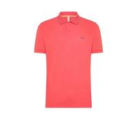 SUN68 Polo Uomo Small Stripes on Collar A34113 Lampone righino Contrasto Cotone Logo PE24 M