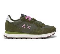 SUN68 Scarpe Ally Solid Sneaker Casual Donna Misto Pelle Verde Militare 36