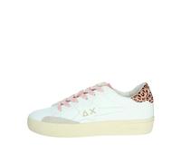 SUN68 Scarpe Sneaker Girl's Katy Leather Teen Pelle Bianco/Rosa Z25SU25 Z44421T 39