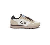 Sun68 Scarpe sneakers pelle e tessuto tecnico uomo TOM SOLID BIANCO PANNA