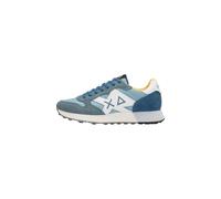 SUN68 Uomo Sneakers Basse Z36115 Pelle Blu Chiaro 40