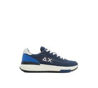 SUN68 - Sneakers blu con riporti bianchi per uomo
