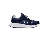 SUN68 Scarpe Uomo, Modello Sneakers Basse Daddy Z33127, Materiale Esterno in Pelle Scamosciata. Blu Blu Scuro