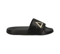 Sun68, ,Shoes ,Donna ,Nero ,36 EU Logo Strass Pantofole Nero Oro