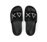 Sun68 slippers con logo donna ciabatte slide NERO