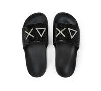 Sun68 slippers con logo donna ciabatte slide NERO