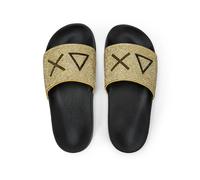 Ciabatta Donna Sun68 Nero Oro Glitter - X362111143