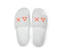 Sun68 slippers con logo uomo ciabatte X36110 slide BIANCO