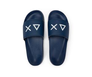 Sun68 slippers con logo uomo ciabatte X36110 slide NAVY BLUE