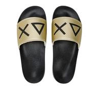 SUN68 Slippers Logo Boy's Nero/Oro ZS25SU21 X35302 34