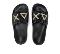 SUN68 Slippers Logo Strass 11 Nero Donna DS25SU25 X35205