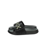 SUN68 Slippers Logo Strass Nero 11 Girl's X3540 (11 NERO, Sistema Taglie Calzature EU, Bambino Piccolo (2-5 anni), Donna, Numero, Media, 33)