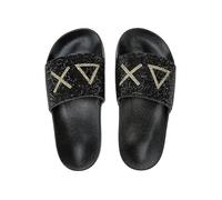 SUN68 Slippers Logo Strass Nero 11 Girl's X3540 (11 NERO, Sistema Taglie Calzature EU, Bambino Piccolo (2-5 anni), Donna, Numero, Media, 28)