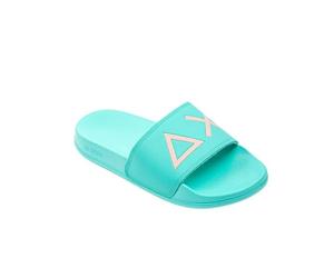 SUN68 Slippers Logo Verde Acqua Donna DS25SU18 X35204 37
