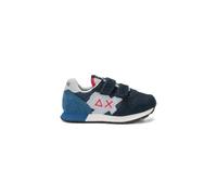 SUN68 Sneaker Bambino Boy's Jaki Solid in Nylon e Suede Z36315B 8050161682845-25 Blu Navy 25
