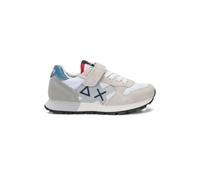 SUN68 Sneaker Bambino Boy's Jaki Solid in Nylon e Suede Z36315K 8050161683002-31 Bianco 31